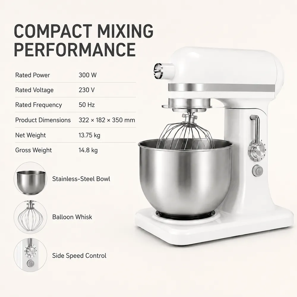 Kommerzieller Stand mixer, Elektro koch mixer mit Stainless-Stahl-Schüssel, Kuchen teig & Bäckerei-Teig-Vorbereitung - Pulpmaschine - Food Mach Tech