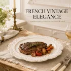 프렌치 레트로 스테이크 플랫 플레이트 -  - Food Mach Tech