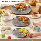 만화 라운드 스테인레스 스틸 디너 플레이트, 매일 식사, 과일 및 바베큐 굽기 용 트레이 제공 -  - Food Mach Tech
