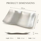 물결 모양의 가장자리 스테인레스 스틸 플레이트 -  - Food Mach Tech