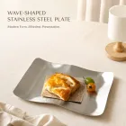 물결 모양의 가장자리 스테인레스 스틸 플레이트 -  - Food Mach Tech