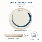 레이크 보트 잉크 워시 디너 플레이트 -  - Food Mach Tech