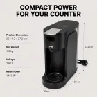 Kompakte Kapsel-Kaffee maschine, 1450W Single Serve Espresso maschine mit 3-Knopf-Steuerung -  - Food Mach Tech