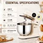 Stand mixer Teig kneter, 1,5 kW Elektro koch mixer mit 304 Edelstahl-Schüssel - Pulpmaschine - Food Mach Tech