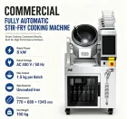 자동 상업용 Stir-Fry 기계, 8kW 자동 조리 식품 서비스 주방용 성분 분배 -  - Food Mach Tech