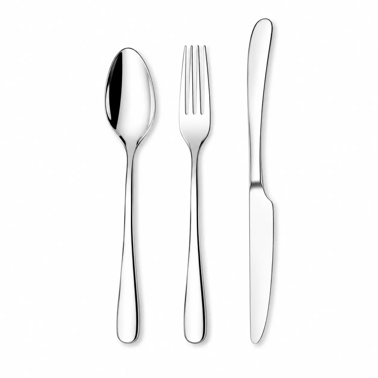 3-teiliges Besteckset im europäischen Stil, Messer gabel löffel für Steak, Abendessen & tägliche Mahlzeiten -  - Food Mach Tech