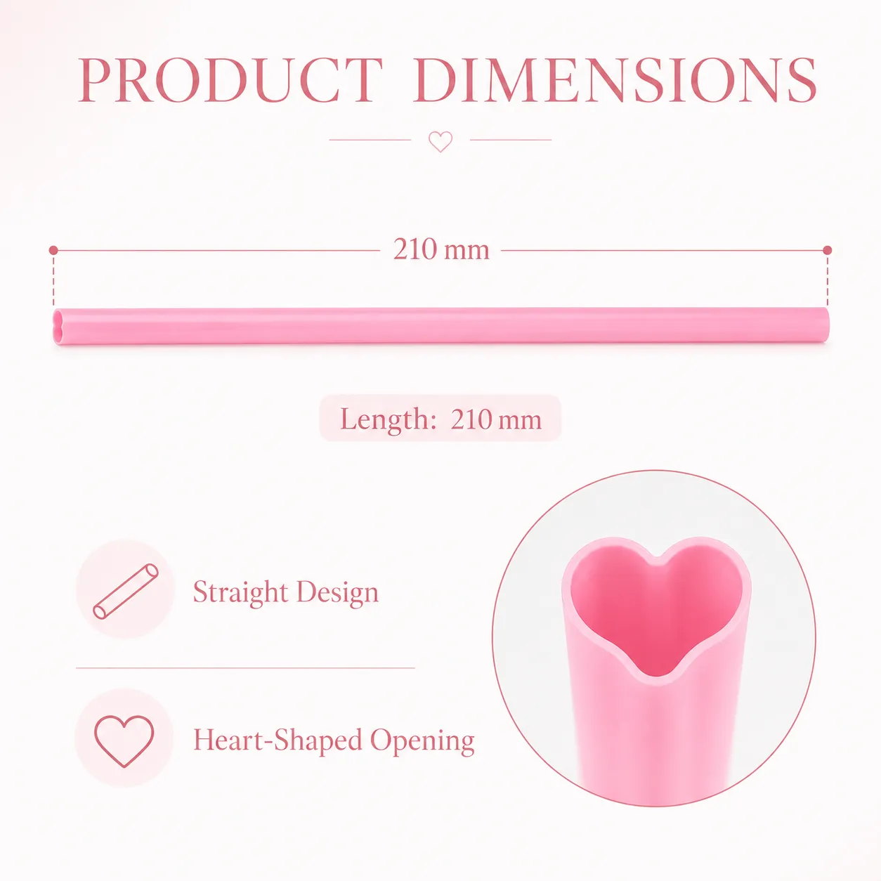 Cannucce di plastica a forma di cuore (200 PCS) -  - Food Mach Tech