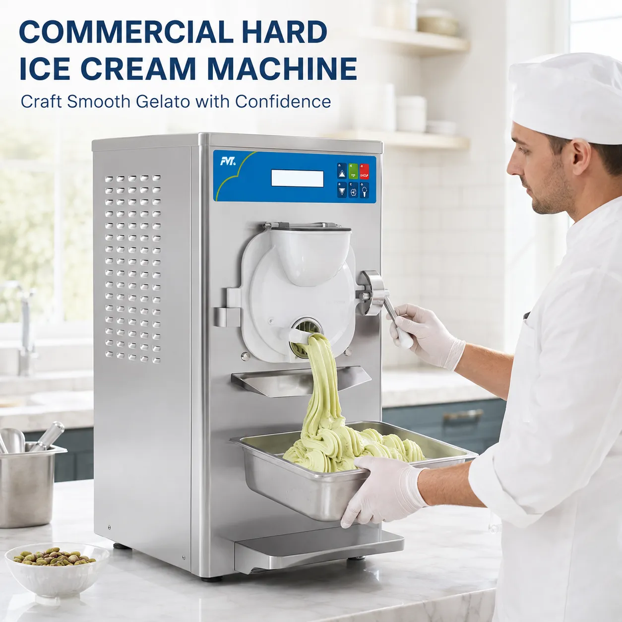 Kommerzielle integrierte Gelato-Eiscreme-Maschine mit Pasteur isierungs funktion -  - Food Mach Tech