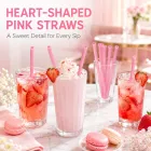 Cannucce di plastica a forma di cuore (200 PCS) -  - Food Mach Tech