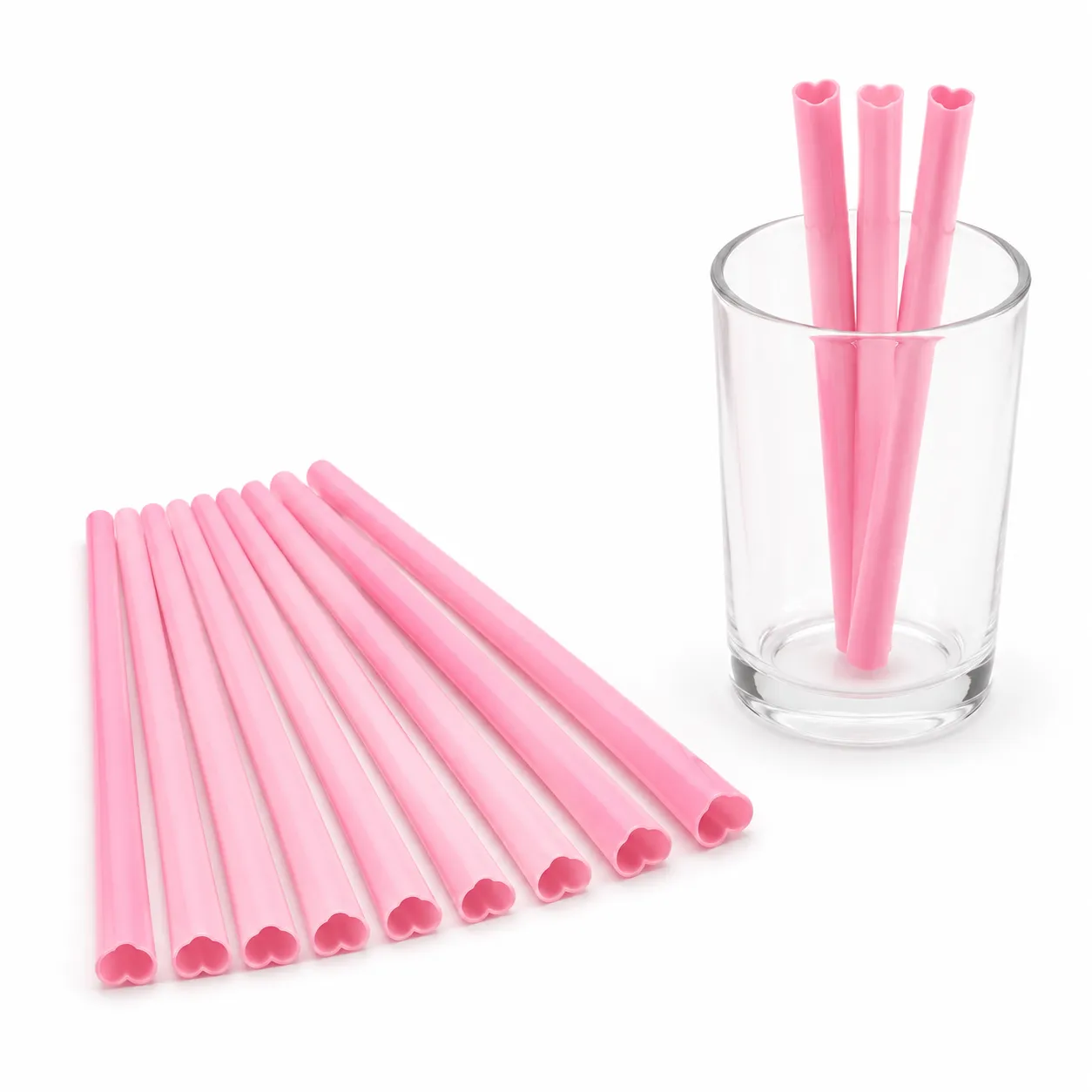 Cannucce di plastica a forma di cuore (200 PCS) -  - Food Mach Tech