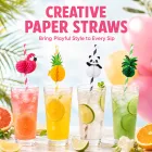 창조적 인 3D 장식 종이 빨대 (50 PCS) -  - Food Mach Tech