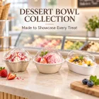 명확한 돔 뚜껑이있는 일회용 디저트 그릇 (10 PCS) -  - Food Mach Tech