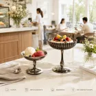 빈티지 스테인레스 스틸 디저트 컵 -  - Food Mach Tech