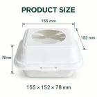 클리어보기 창 (10 PCS) 을 가진 clamshell 케이크 포장 상자 -  - Food Mach Tech