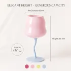 Macaron Zwei-Ton-Kelch, gewundene verdrehte Stängel Kristallglas-Wein tasse mit Gradienten farbe -  - Food Mach Tech
