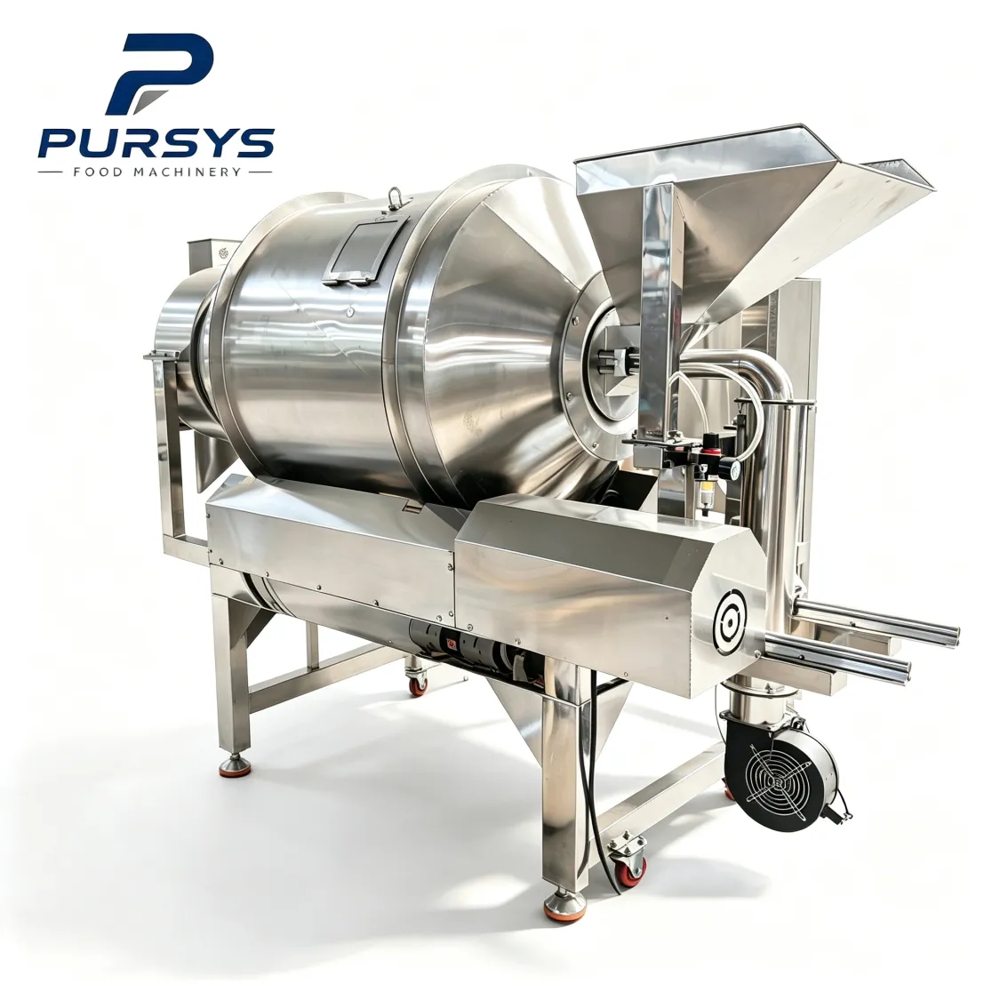 Stainless steel drum mixer, spice and condiment mixing equipment - Mixer - foodmachtech