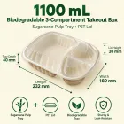 일회용 분해 테이크 아웃 컨테이너 (50 PCS) -  - Food Mach Tech