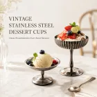 빈티지 스테인레스 스틸 디저트 컵 -  - Food Mach Tech