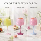 Macaron Zwei-Ton-Kelch, gewundene verdrehte Stängel Kristallglas-Wein tasse mit Gradienten farbe -  - Food Mach Tech