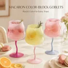 Macaron Zwei-Ton-Kelch, gewundene verdrehte Stängel Kristallglas-Wein tasse mit Gradienten farbe -  - Food Mach Tech
