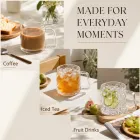 320ml Quadratischer Griff Kaffeetassen mit 3 Texturen (einfach/gehämmert/Diamant) -  - Food Mach Tech
