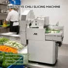 상업적인 전기 칠리 링 슬라이서, 스테인리스 작은 칠리 페퍼 절단 기계 - 야채 커터 - Food Mach Tech
