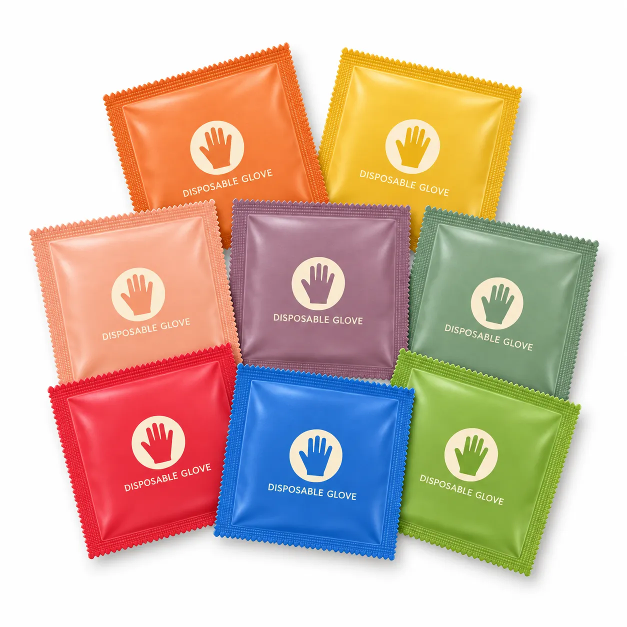 식품 학년 일회용 장갑, 개별적으로 포장 (200 PCS) -  - Food Mach Tech