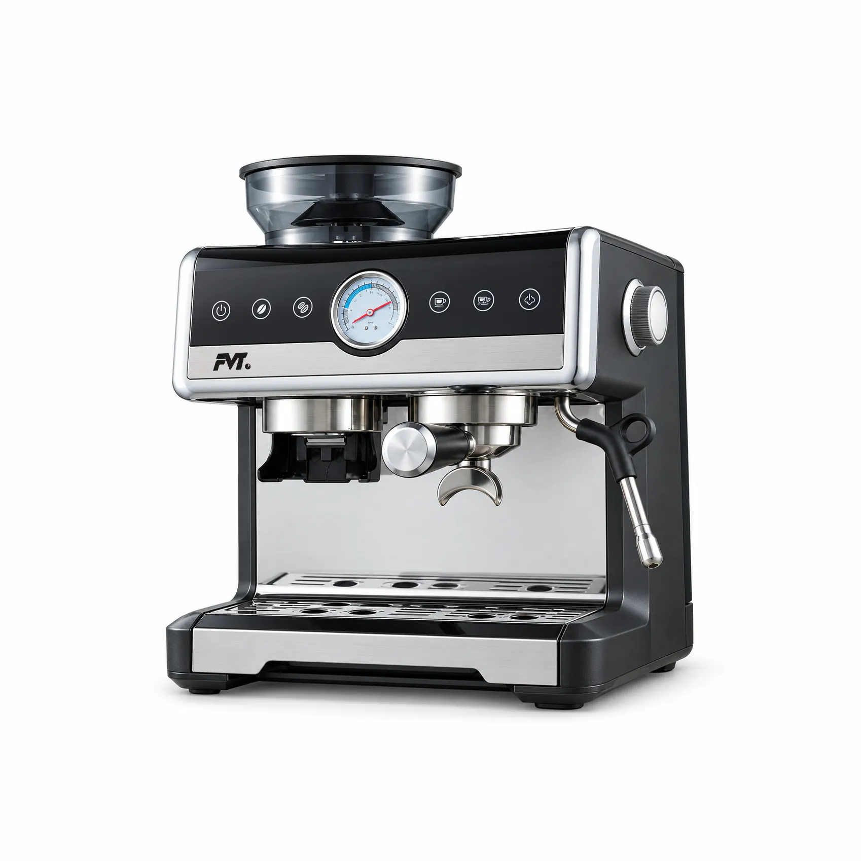 Halbautomat ische Pumpe Espresso Kaffee maschine, Touch Screen Pumpe Kaffee maschine mit Dampf zauberstab für Latte Cappuccino -  - Food Mach Tech