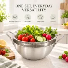 304 Edelstahl-Vorbereitung schüssel mit Sieb -  - Food Mach Tech