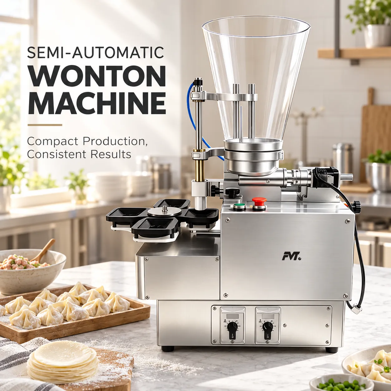 Halbautomat ische Wonton-Maschine -  - Food Mach Tech