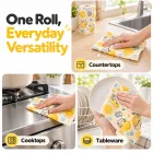 Zitronen katze bedruckte wieder verwendbare Küchen handtuch rolle, nass trocken, doppelt verwendbar -  - Food Mach Tech