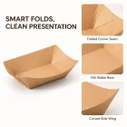 식품 학년 크래프트 종이 스낵 트레이 (100 PCS) -  - Food Mach Tech