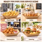 식품 학년 크래프트 종이 스낵 트레이 (100 PCS) -  - Food Mach Tech
