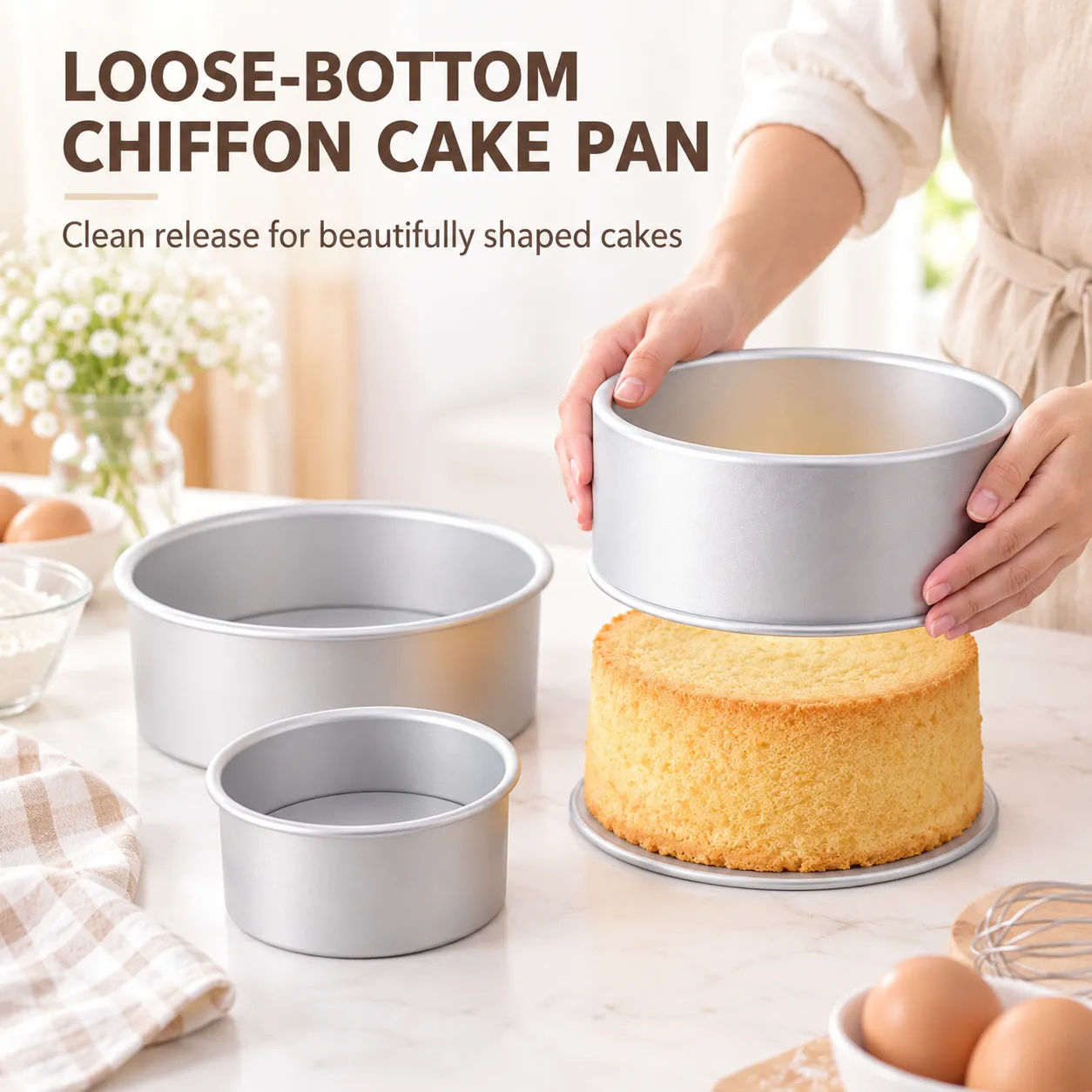 Eloxiertes Aluminium Lose Bottom Chiffon Kuchen Backblech -  - Food Mach Tech