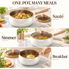 0-Fluor Mehrzweck-Koch wok mit Rauch glas deckel -  - Food Mach Tech