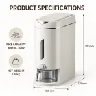 Drucktyp sichtbarer luftdichter Reis behälter -  - Food Mach Tech