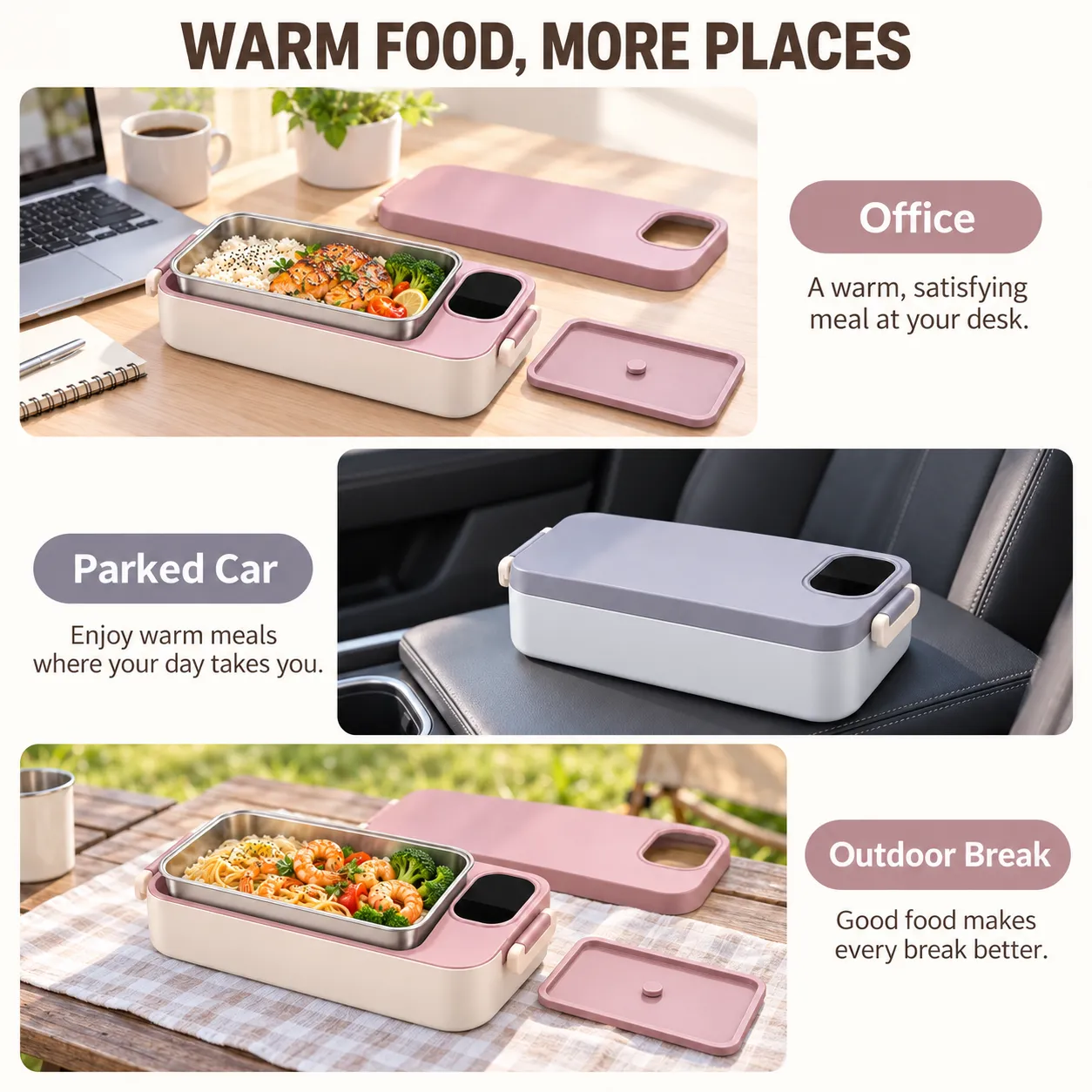 충전식 전기 난방 도시락 -  - Food Mach Tech