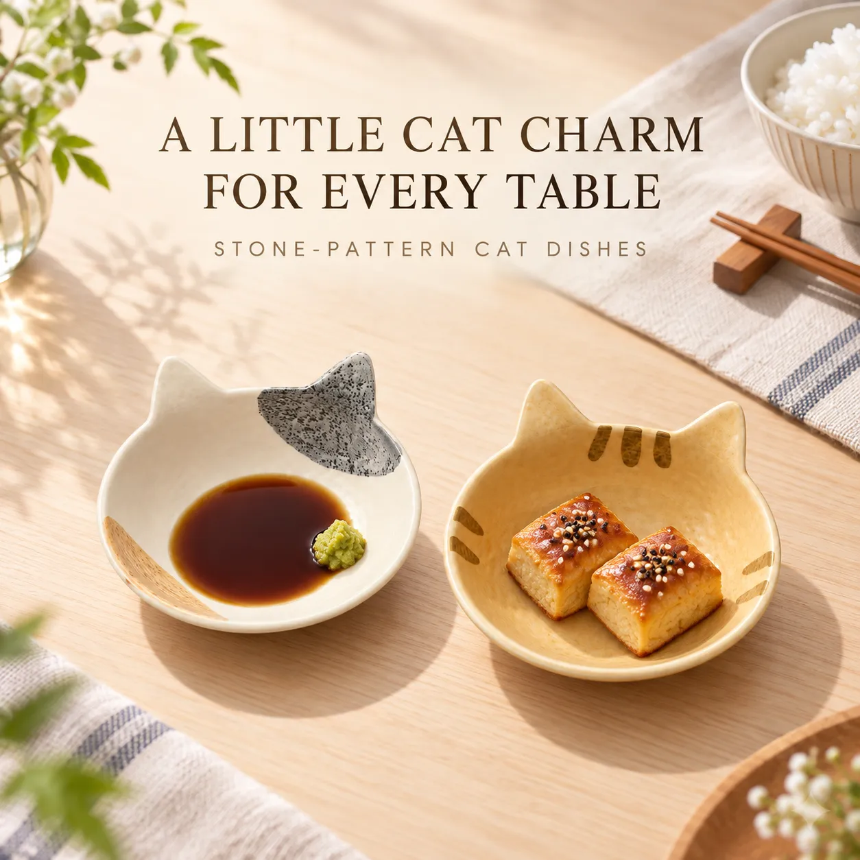 Stein muster Katze Dish -  - Food Mach Tech