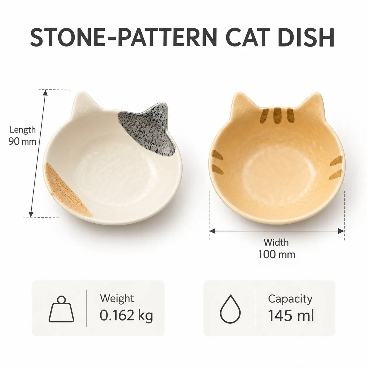 Stein muster Katze Dish -  - Food Mach Tech