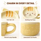 고양이 귀 뚜껑과 귀여운 고양이 찻잔 -  - Food Mach Tech