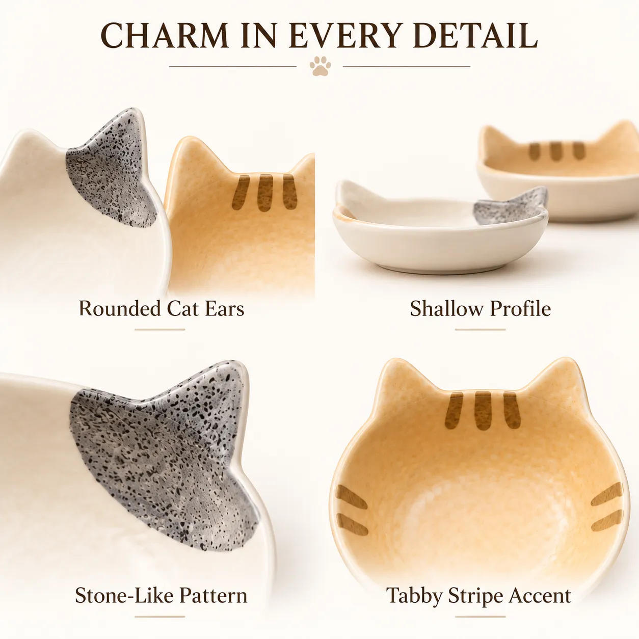 Stein muster Katze Dish -  - Food Mach Tech