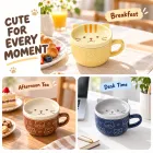 고양이 귀 뚜껑과 귀여운 고양이 찻잔 -  - Food Mach Tech