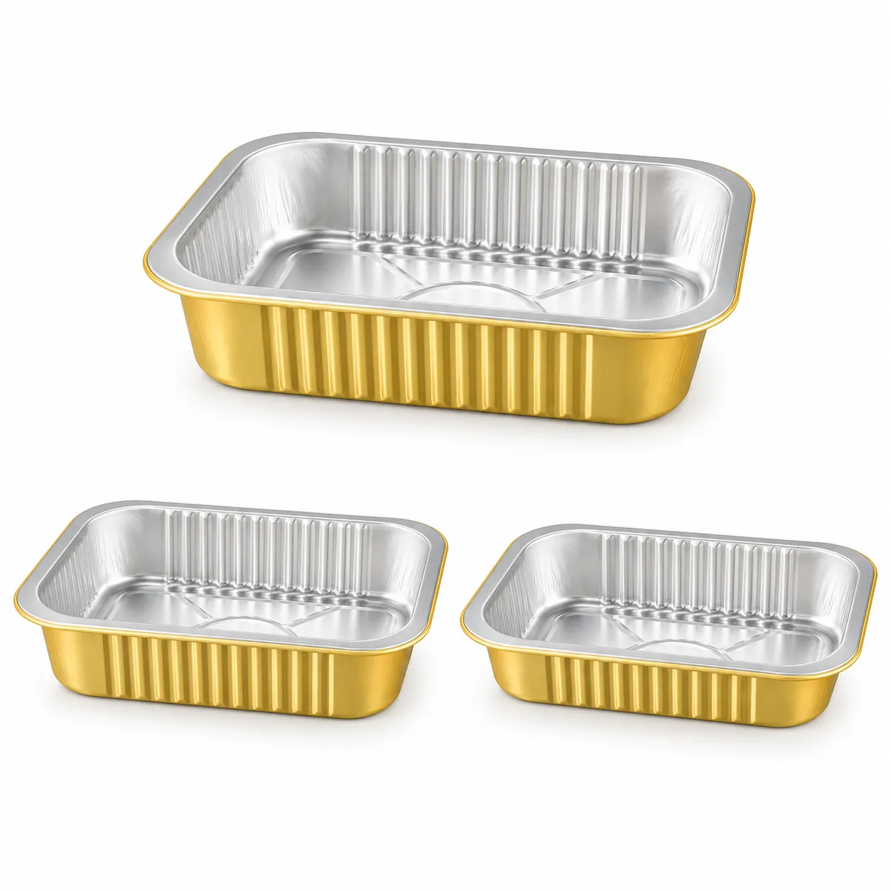 금 상업적인 알루미늄 호일 용기 (20 PC) -  - Food Mach Tech