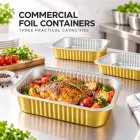 금 상업적인 알루미늄 호일 용기 (20 PC) -  - Food Mach Tech