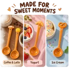 Niedliche Keks-Serie Keramik Dessert löffel -  - Food Mach Tech