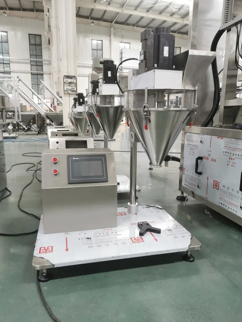 Factory Direct Sales Semi-automatic Electric Auger Coffee Powder Machine PLC for Food High Safety 1% Accuracy Wood Bottles - Packaging Machine - foodmachtech