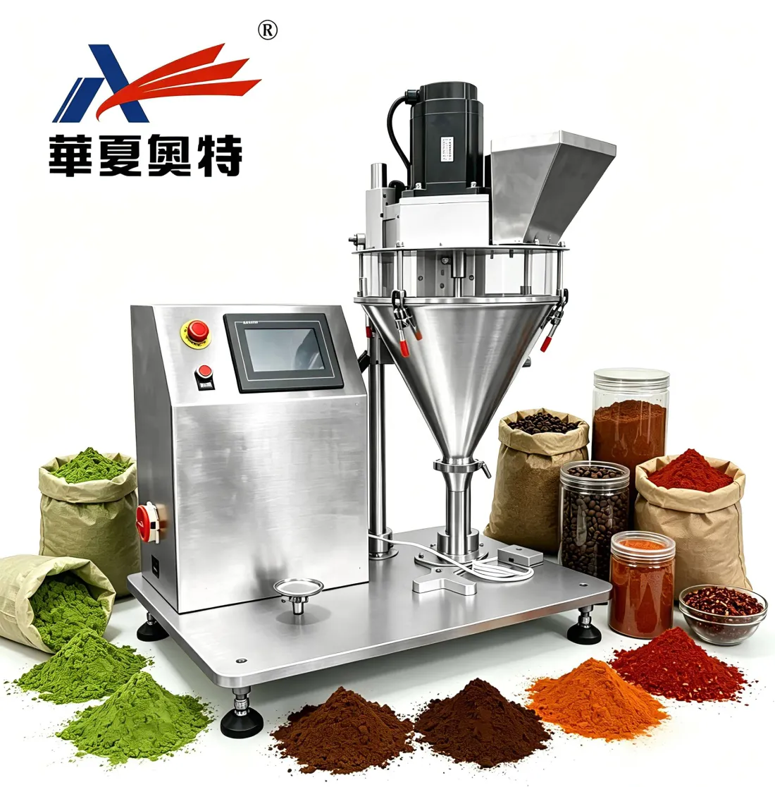 Factory Direct Sales Semi-automatic Electric Auger Coffee Powder Machine PLC for Food High Safety 1% Accuracy Wood Bottles - Packaging Machine - foodmachtech