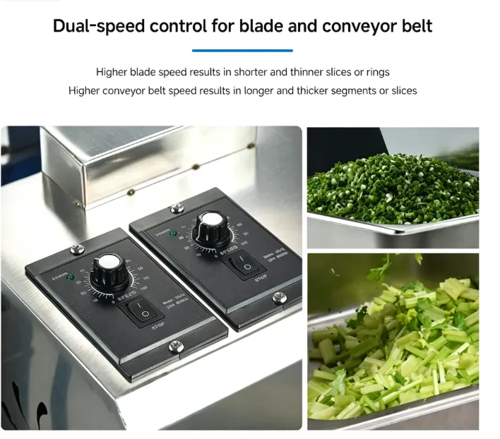 Kommerzielle kleine Gemüses chneide maschine, 2-20mm einstellbar -  - Food Mach Tech