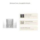 리플 유리 텀블러 300ml, 아이스 커피, 차, 주스 및 위스키 용 양각 크리스탈 마시는 유리 -  - Food Mach Tech