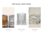 리플 유리 텀블러 300ml, 아이스 커피, 차, 주스 및 위스키 용 양각 크리스탈 마시는 유리 -  - Food Mach Tech